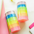 6 Rolls 12mm Width Transparent Tape Sealing Packing T4U3 Colorful Gif Stati V9V2