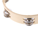 10'' Double Row Jingles Wooden Tambourine Shaker Rattle Percussion Gift