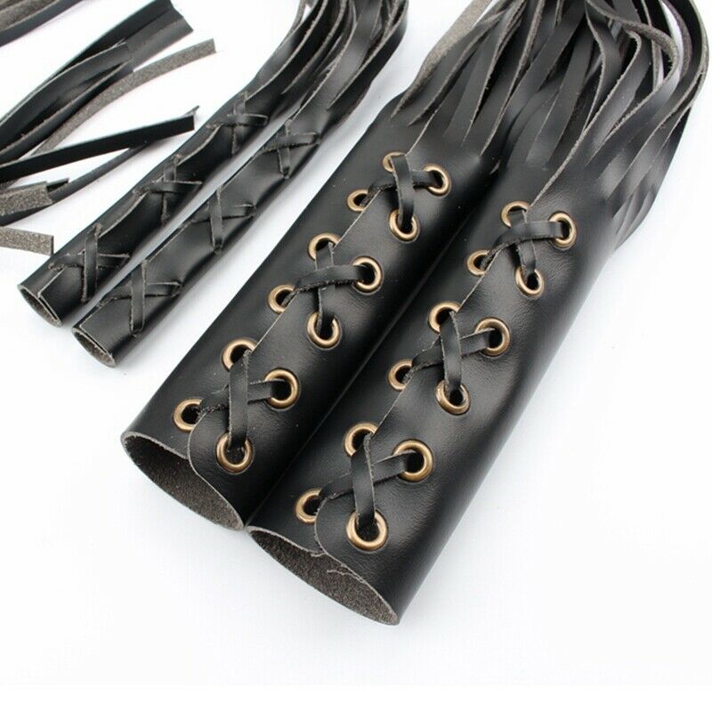 7/8 inch Motorcycle Grips Lever Cover Leather Fringed Hand Grip Handlebar G Z9R3