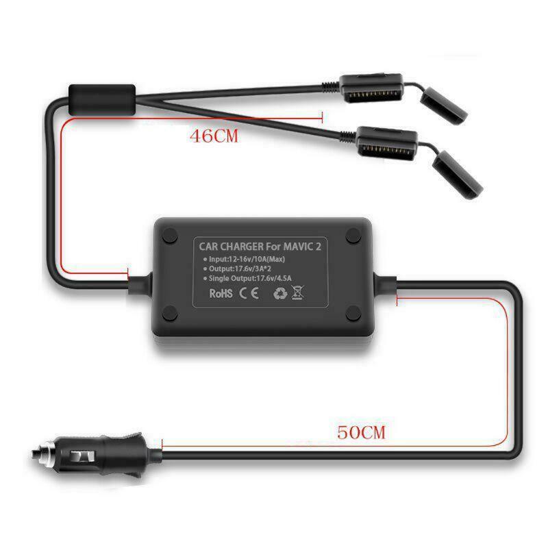 Car Charger Dual Battery Fast Charging Adapter for DJI Mavic 2 Pro/Zoom Drone