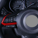 Red ABS Interior Steering Wheel Cover Trim for Mazda CX-3 CX3 2016-2018 Fas X3X1