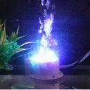 12SMD LED Light Aquarium Underwater Fish Tank Air Curtain Pump Bubble Stone Disk