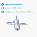 Stem Puller Installer Tool Include 6Pcs Tire Snap in Short Rubber Valve Ste