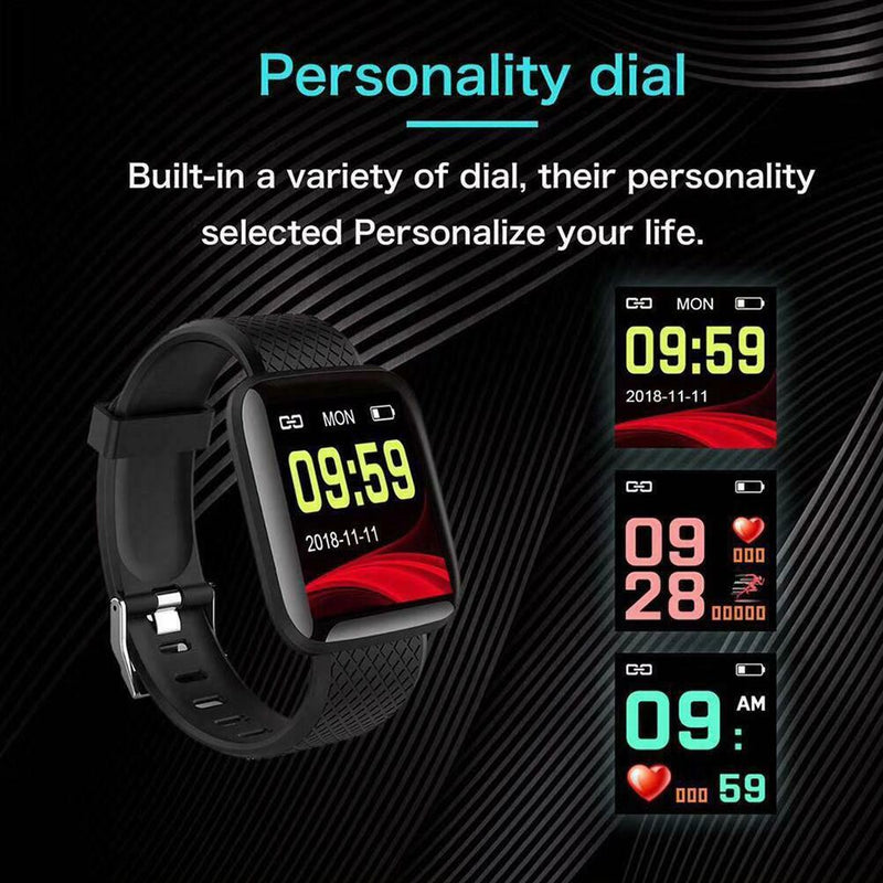 116 PLUS Smart Bracelet D13 Heart Rate Blood Pressure Waterproof Smart Watc A