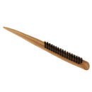 Barbers Wooden Nylon Bristle 3 Rows Teasing Comb Brush Back Combing Brush