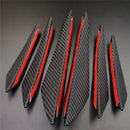 6Pcs Carbon Fiber Style Car Front Bumper Lip Splitter Body Spoiler Canards 3C