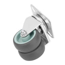 2Pcs Edl 3 Inch Mini Small 35Kg Tpe Tpr Wheels Castors Plate Double Bearing