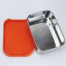 Portable Stainless Steel Lunch Box Silicone Lid Bento Food Container Crisper