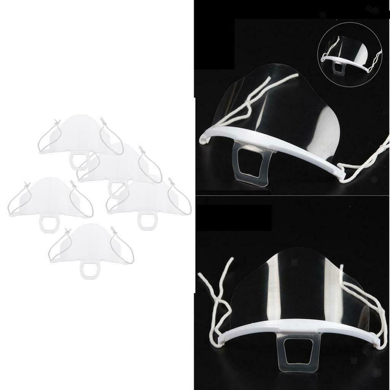 Smile Safety Face Shield Chef Hotel Visors Protect Mouth Shield 6.7x14cm