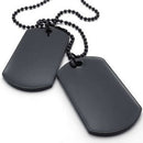 Jewelry Mens Women's Necklace, 2 Tag Style Dog Tag 68 cm Pendant with Chain Q5O7