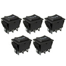 5PCS 3 Position 6 Pin Hoist Boat ON-OFF-ON Momentary Rocker Switch DPDT 16A