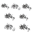 70pcs 7 Mixed Sizes Ceramic Eye Fishing Rods Pole Guides Tip Ring Repair Set