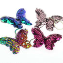 Girl Lovely Cartoon Butterfly Shape Keychain Sequins Key Ring Pendant Rose
