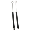 2x Drum Brushes Retractable Steel Brushes Sticks Brush with Rubber Handles