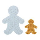 Christmas Gingerbread Man Cookie Cutter and Stamper Skeleton Baking Mould ToolJR