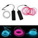 2 Pcs Luminescent Neon LED Lights Glow EL Wire String Strip 3 Meters