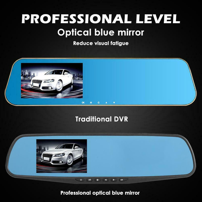 3.5 inch 1080P Car DVR Set Rear View Mirror 100 Degree Dash Camera (w/o TF Card)