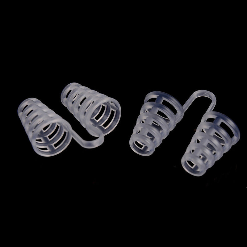8Pcs silicone anti snore nasal dilators apnea aid device stop snoring nose  Bj
