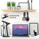 New Bee Headphones Stand 2 in 1 Headset Hanger Earphone Stand Rack (Black)