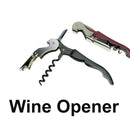 Wine Bottle Cap Opener Corkscrew Stainless Steel Metal With Plastic Handle