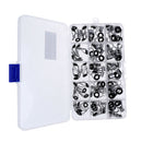 75pcs Fishing Rod Guides Tip Rings Set Rod Repair Kit DIY Eye Ring with Box