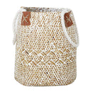 Woven Seagrass Basket Garden Indoor Planter Pot Holder Window Box White S