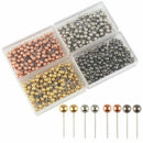 800 Pieces Map Tacks 1/8-Inch Retro Plastic + metal Beads Head Marking Push J8A6