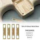 4Pcs Brass Neck Metal Shims 0.2mm 0.5mm 1mm Thickness for ST Electric Guita I4K8