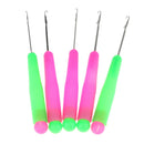 5/Pack Latch Hook Crochet Needle for Micro Braids, Hair Extension, Feather and