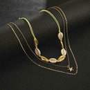 2pcs Boho Necklace Shell Seastar Pendant Choker Women Beach Jewelry Gift
