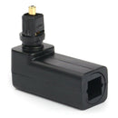 Right Angle Digital Optical Toslink Fiber Optic Adaptor, 360 Degree RotatablL2C8