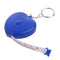 1.5m Keychain Portable Retractable Ruler Heart-shaped Tape Measure 4.92ft