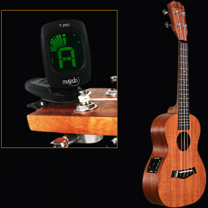 Musedo T-29U Mini Clip-on Clip on LCD Display Ukulele Tuner Backlight 360 D
