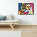 Painting By Numbers DIY Colorful Tiger Hand Painted Canvas Oil Art Picture A