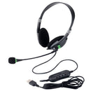 Over-ear USB Wired Headset Call Center Headphone with Microphone for PC Laptop