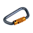 2x 28KN D Ring Carabiner Auto Locking Keychain for Mountaineering Hiking