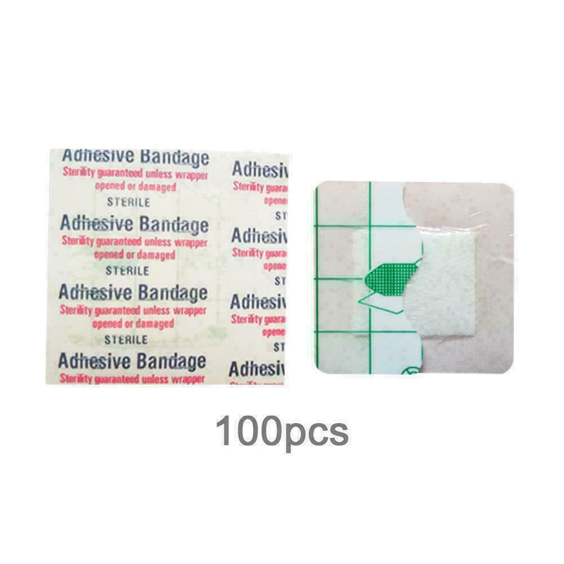 100PCS Hypoallergenic Non-woven  Adhesive Wound Dressing Bandage Ban I0Q5