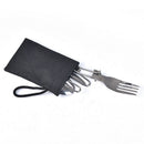3 pcs 1 set Portable Outdoor Camping Foldable Cutlery Set Spoon Fork Kni_