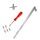 9pcs/set Valve Cores+Core Remover+Stem Puller+4 Way Tool for Car Bicycle