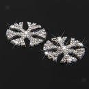 20 Pcs Mixed Rhinestone Snowflake Buttons Embellishments for Craft Buttons