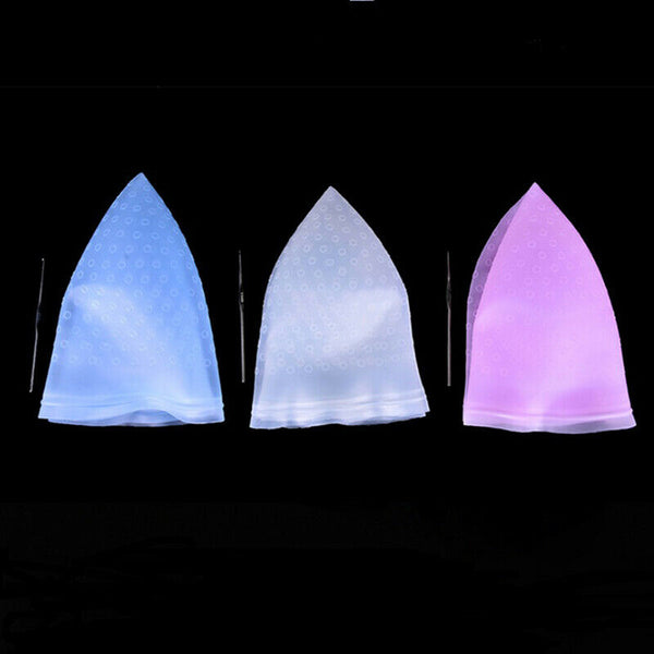Pro Salon Dye Silicone Cap And Hook Hair Salon Highlighting Reusable Set