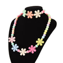Girls Unique Toddlers Necklace&Bracelet Flower Kids Gift Party Jewelry Baby