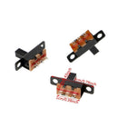 20 Pcs 0.5A DC 50V 3 Solder Lug Pin 2Position SPDT 1P2T Mini Panel Slide Switch