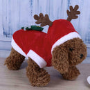 Fleece Dog Clothes Dog Coat Christmas Lovely Pet Elk Hooded Warm Coat(XL) A