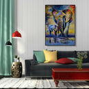 DIY Colorful Elephant Painting By Numbers Kit Canvas Oil Art Picture Craft