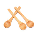 1X Wooden Round Bamboo Spoon Soup Tea Coffee Salt Spoon Kitchen Tools Cutler Kw