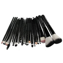 20Pcs Eyeshadow Makeup Brushes + 2Pcs Big Powder Blush Foundation Black