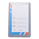 Vertical Business ID Badge Card Holder, 10 Pcs, Gray Clear M2P8