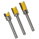 3Pcs Woodworking 6mm Shank Flush Trim Pattern Router Cutter Bit Bearing 2018