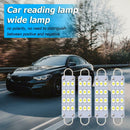 4pcs Car Festoon LED Bulbs 44mm 12SMD 3528 Interior Dome Lamp White Light